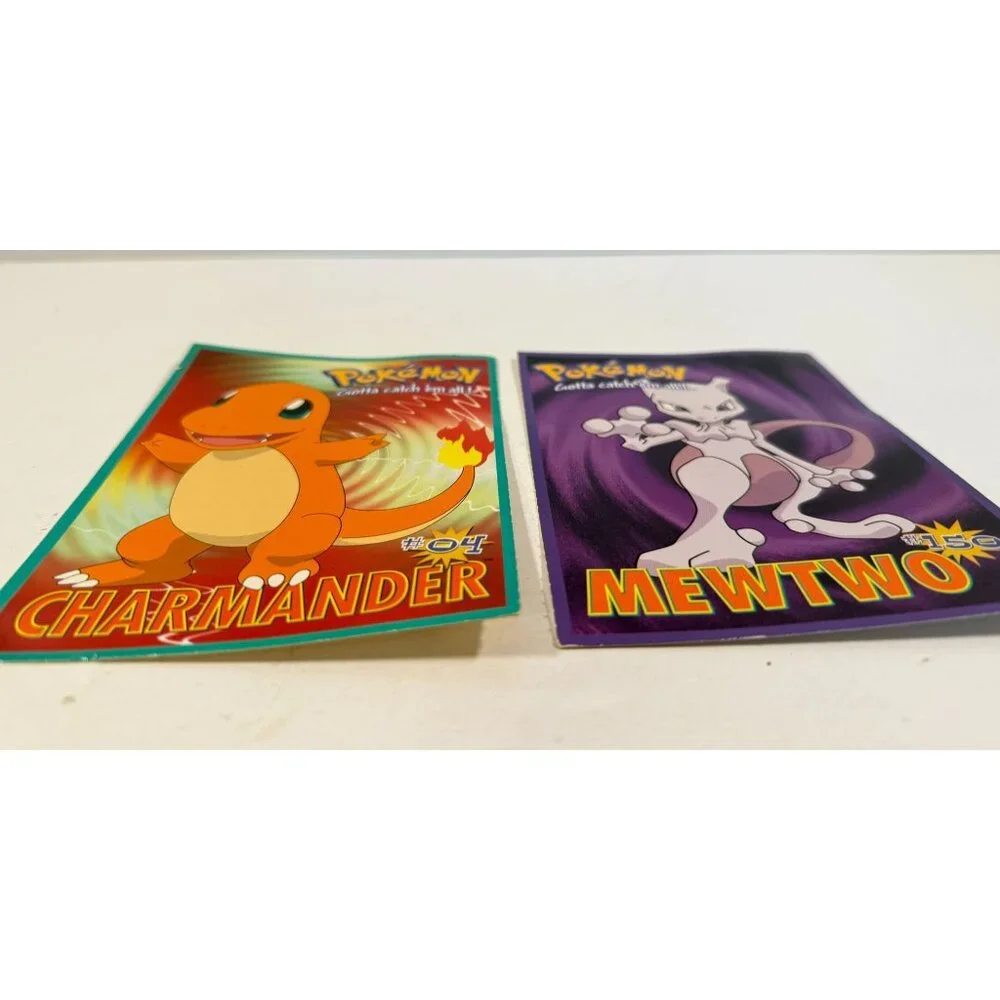Vintage Pokemon Mewtwo & Charmander Postcard Lot of 2 READ